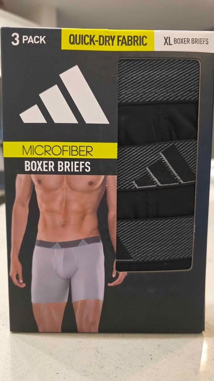 New adidas Microfiber Boxer Briefs 3 Pack - Size XL